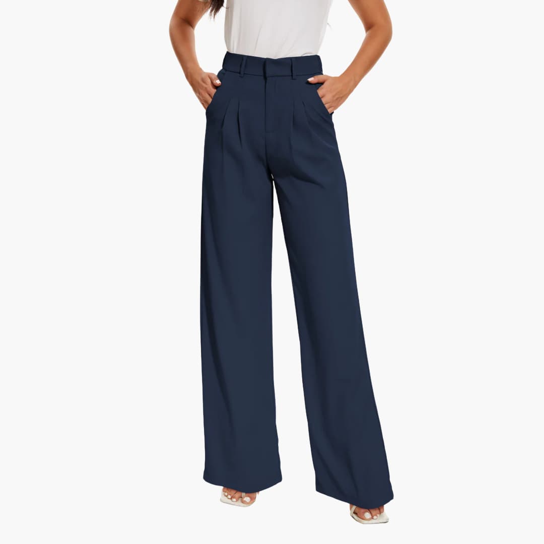 pantalon élégant à jambes larges