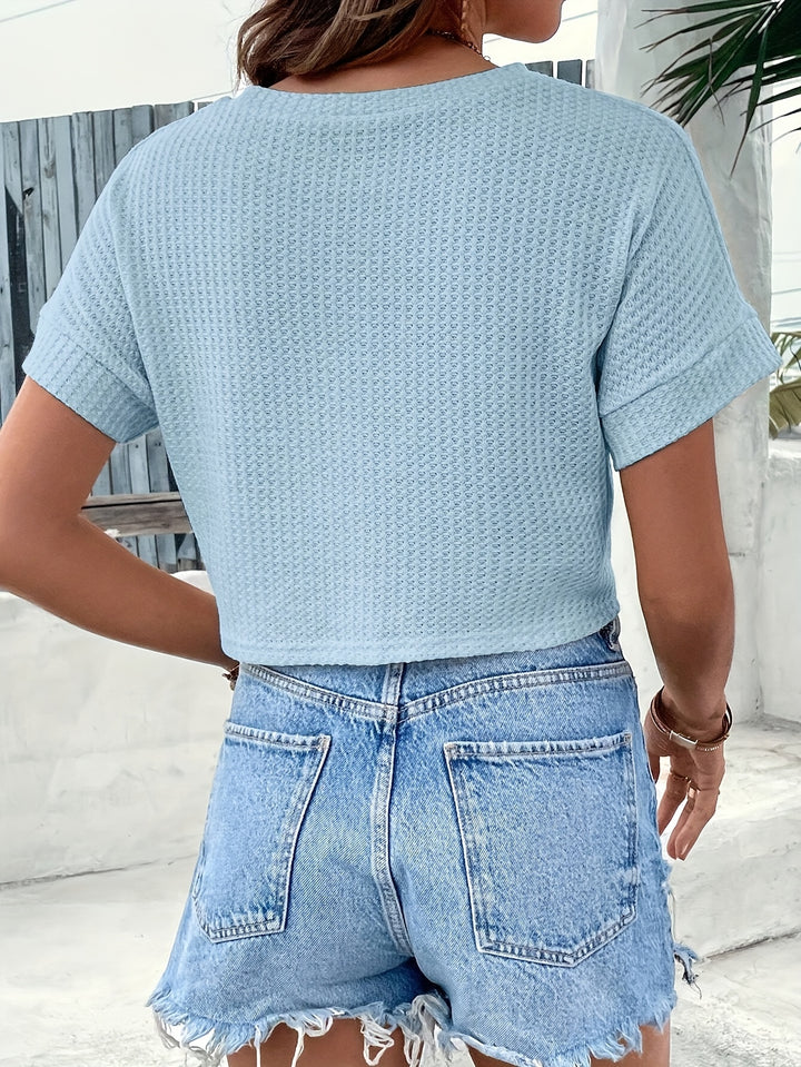 T-shirt femme court à manches courtes