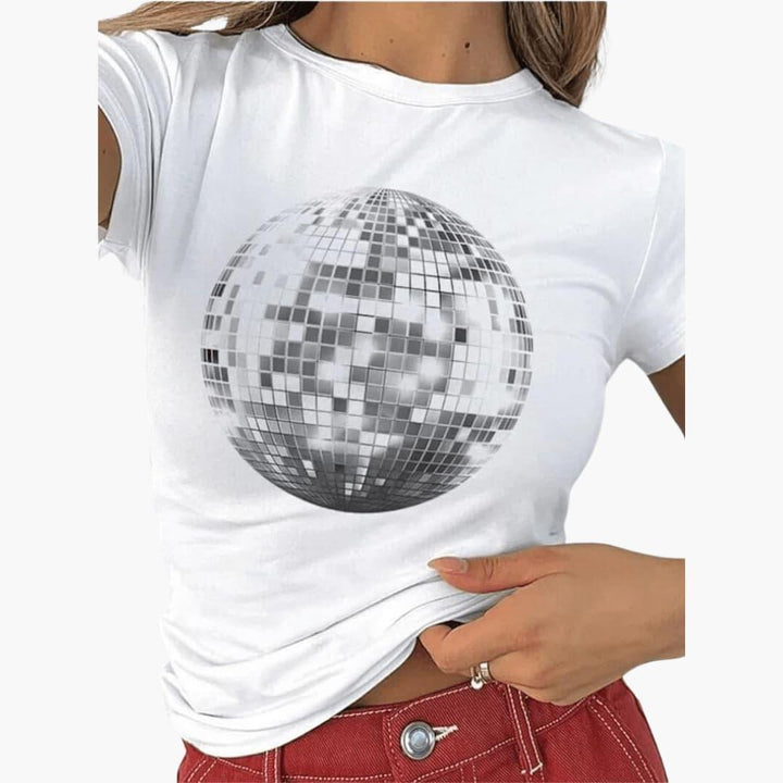 T-shirt Pailleté Tendance pour Femme - ParisienMode