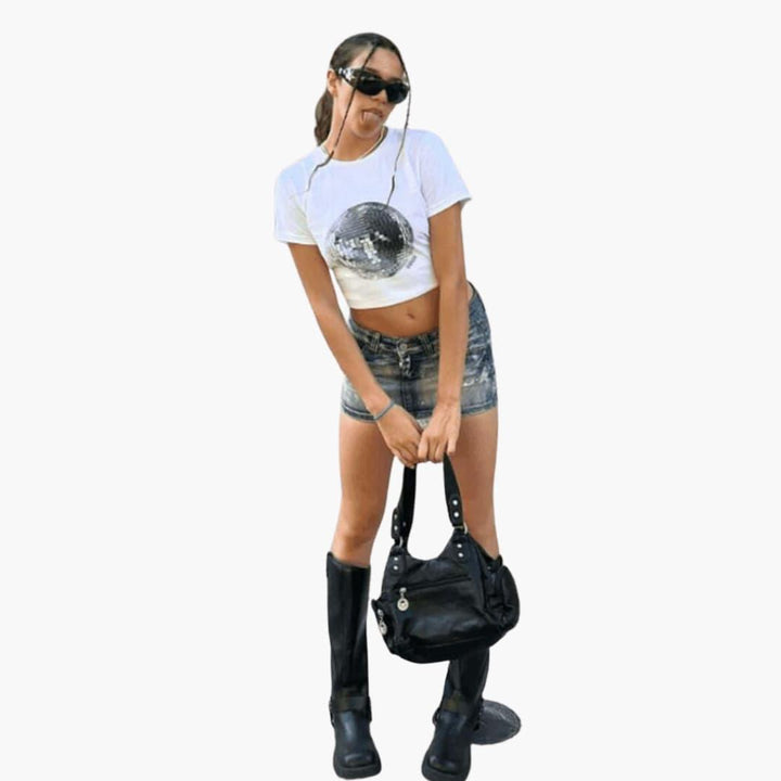 T-shirt Pailleté Tendance pour Femme - ParisienMode