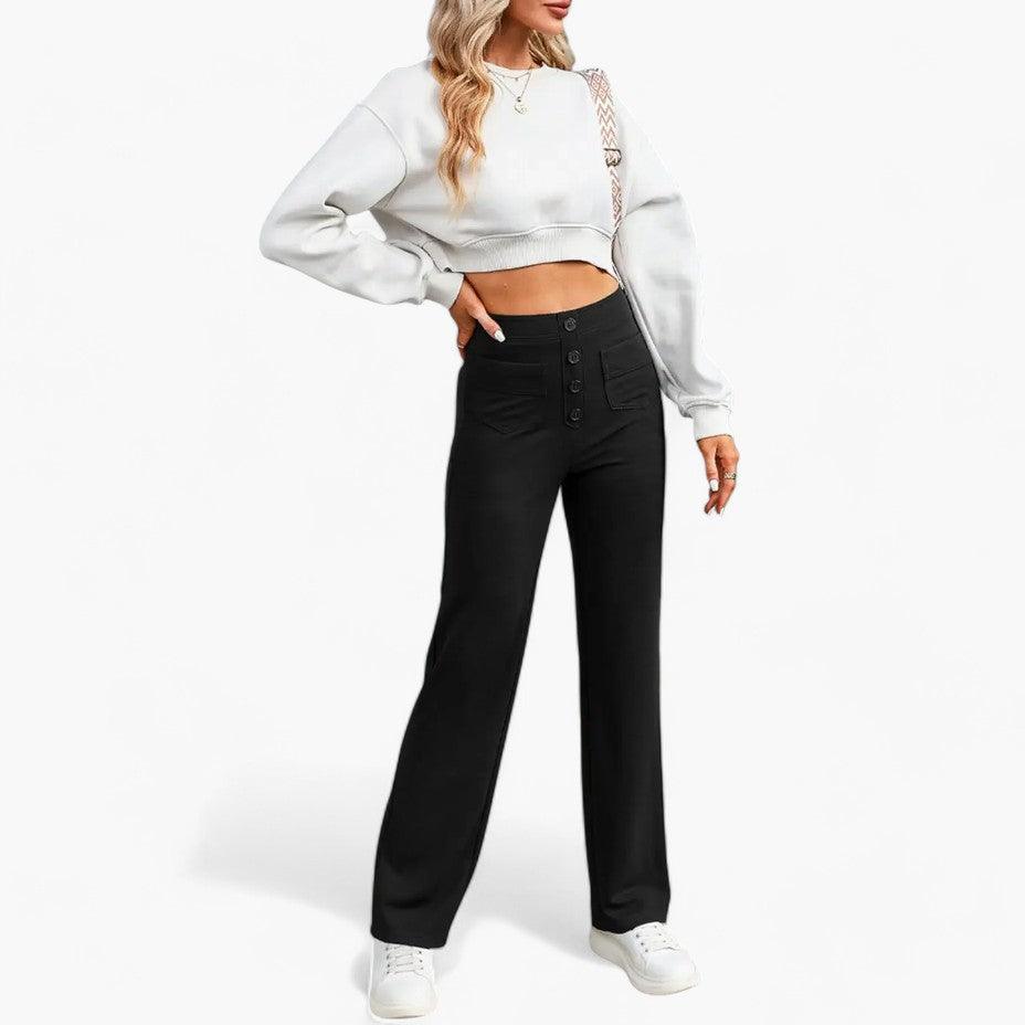 Pantalon Élastique Gainant Confortable pour Femme - ParisienMode