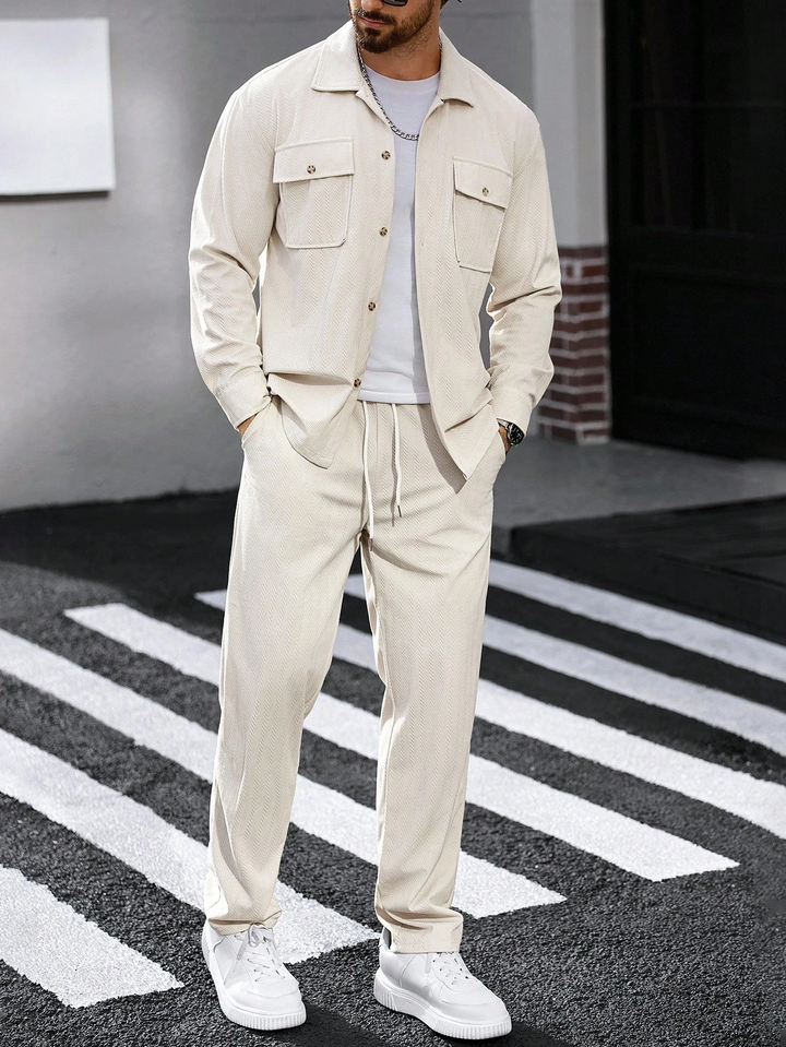 Ensemble décontracté chemise à manches longues et pantalon