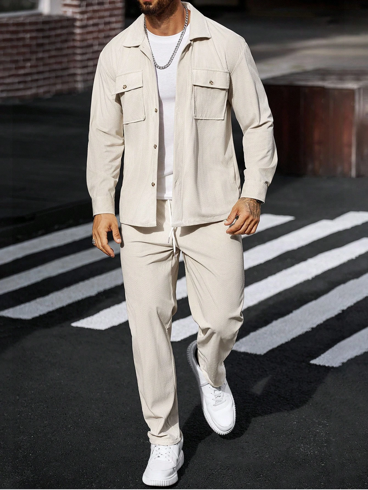 Ensemble décontracté chemise à manches longues et pantalon