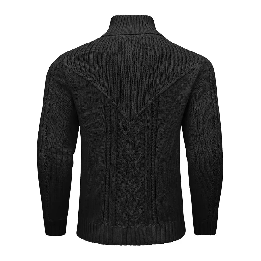 Pull col montant homme à boutons